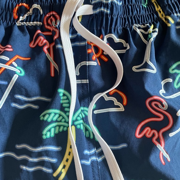 Chubbies Neon Lights 5.5” Classic Swim Trunk Shorts Palm Flamingo Mens… - Picture 3 of 10